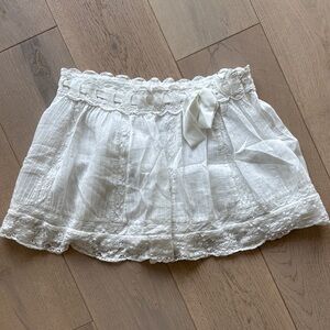 LoveShackFancy Cream Lace Skirt